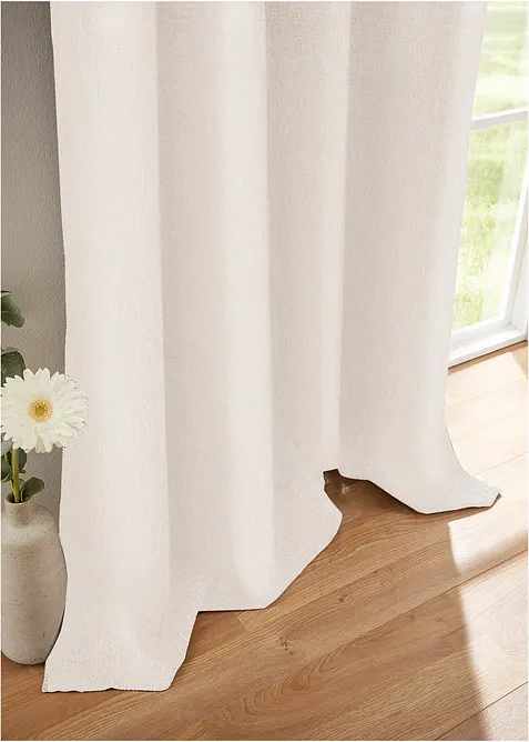 Ogenomskinlig gardinl&auml;ngd med struktur (1-pack), bonprix