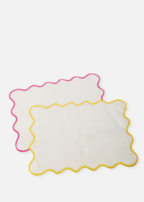 Bordstablett med v&aring;gig kant (2-pack), bonprix