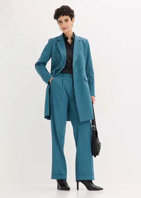 Kavajkappa med V-ringning och l&aring;nga &auml;rmar, bonprix