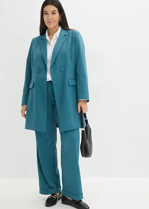 Kavajkappa med V-ringning och l&aring;nga &auml;rmar, bonprix