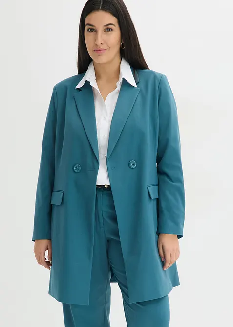 Kavajkappa med V-ringning och l&aring;nga &auml;rmar, bonprix