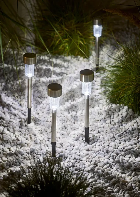 Solcellslampa v&auml;g (4-pack), bonprix