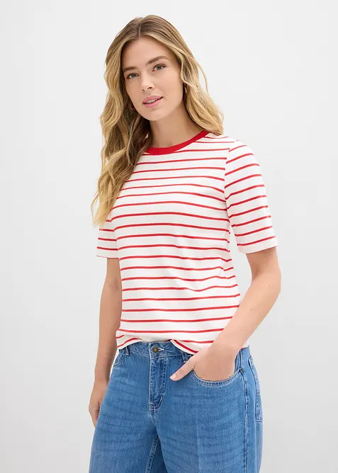 T-shirt av tjock ekologisk bomull, bonprix