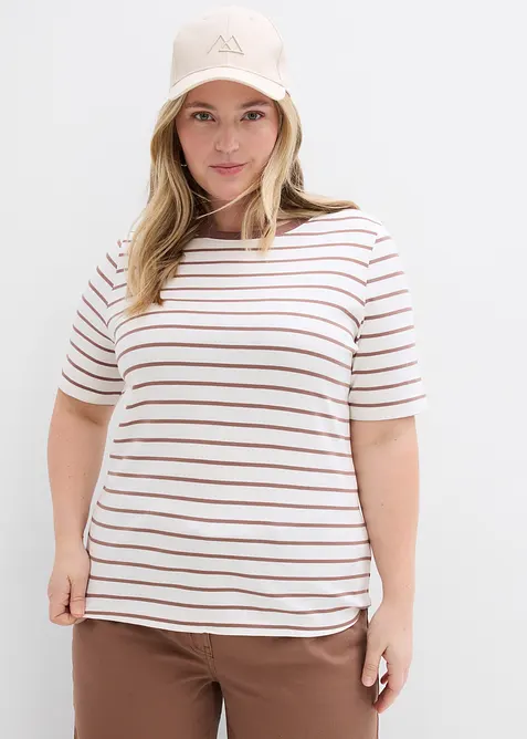 T-shirt av tjock ekologisk bomull, bonprix