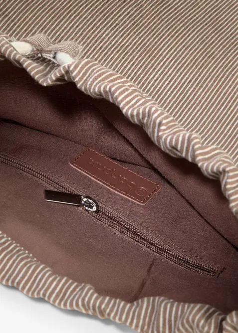 Randig ryggs&auml;ck i canvas, bonprix