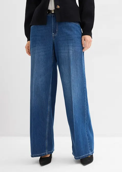 Wide Leg Jeans, Mid Waist, bonprix