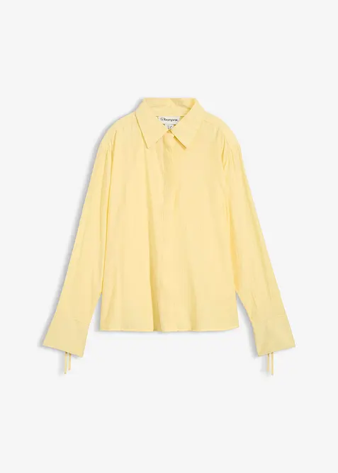 Skjortblus i mjuk viskosmix, bonprix