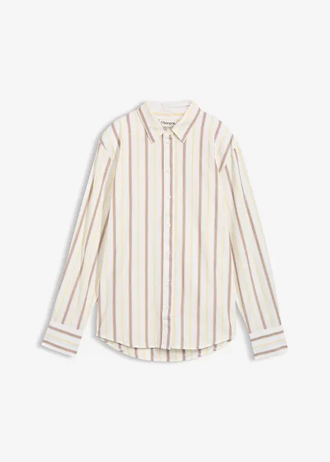 Skjortblus av ren bomull, bonprix