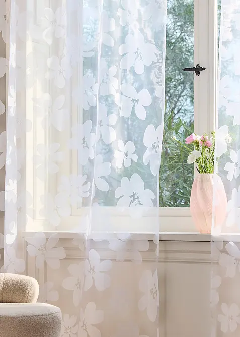 Gardin med burnout-m&ouml;nster (1-pack), bonprix