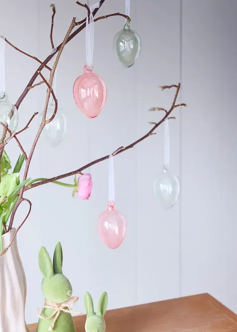 H&auml;ngdekoration med &auml;gg (6-pack), bonprix