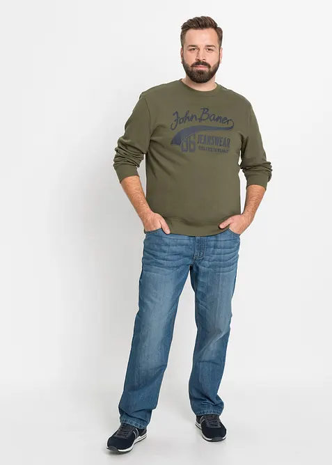 Sweatshirt i mjuk bomullsmix (2-pack), bonprix