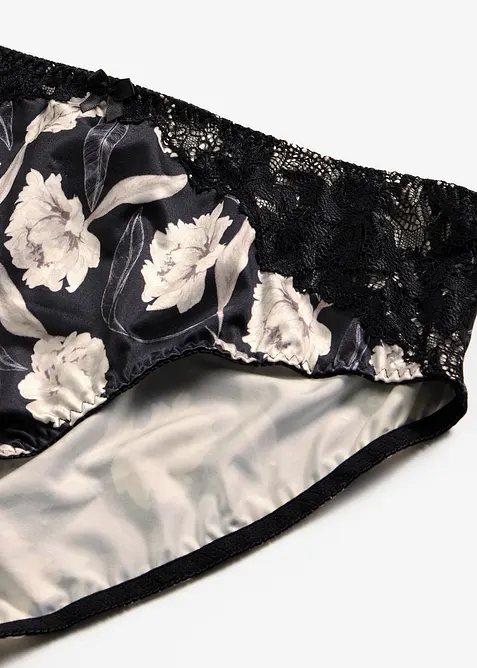 Maxitrosa med glansiga effekter och spets, bonprix