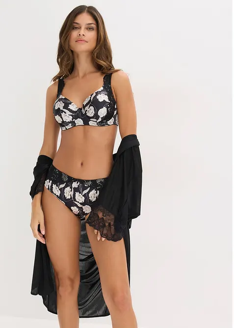 Maxitrosa med glansiga effekter och spets, bonprix