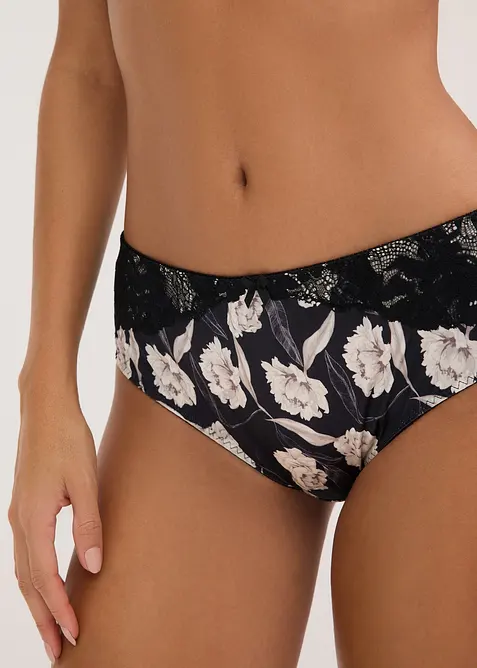 Maxitrosa med glansiga effekter och spets, bonprix