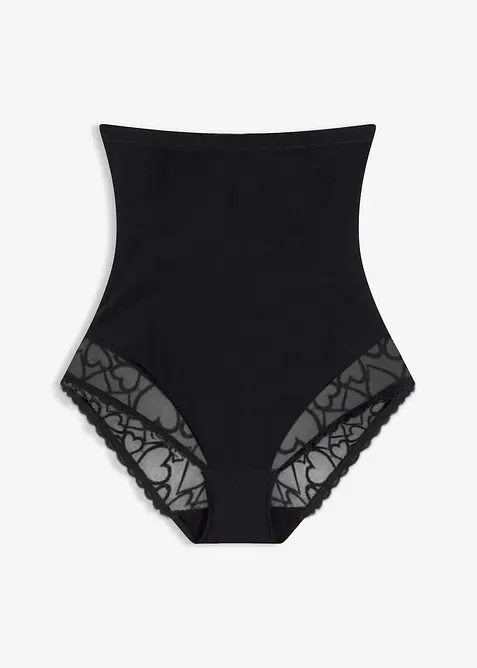 Shaping-trosa med kraftigt formande effekt och hj&auml;rtm&ouml;nstrad spets, bonprix