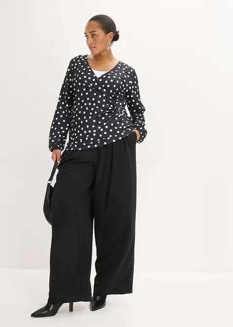 L&aring;ng&auml;rmad topp av jersey med struktur, bonprix