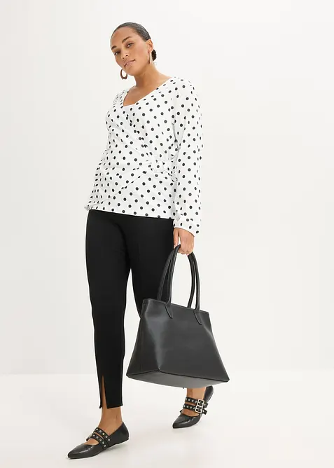 L&aring;ng&auml;rmad topp av jersey med struktur, bonprix