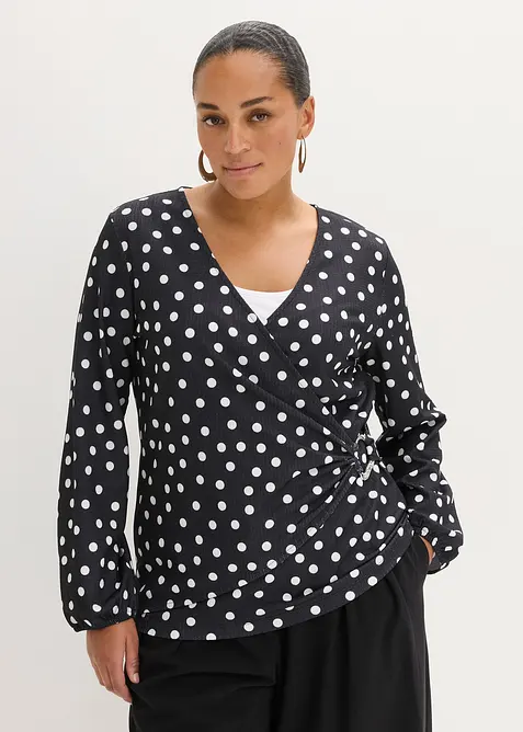 L&aring;ng&auml;rmad topp av jersey med struktur, bonprix