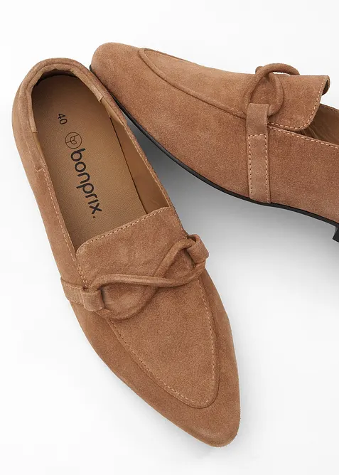 Loafers av mocka, bonprix