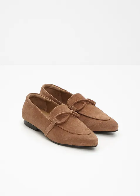 Loafers av mocka, bonprix