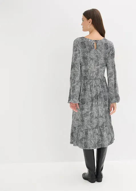 Mellanl&aring;ng jerseykl&auml;nning i viskosmix, bonprix