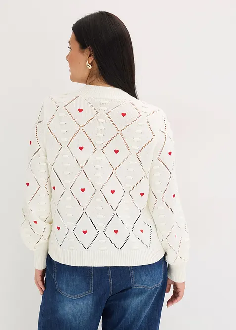 H&aring;lm&ouml;nstrad tr&ouml;ja av bomullsmix, bonprix