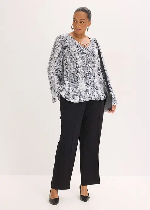 Blustunika av satin med mjukt fall, bonprix