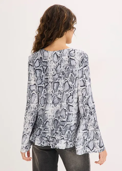 Blustunika av satin med mjukt fall, bonprix