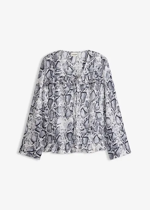 Blustunika av satin med mjukt fall, bonprix