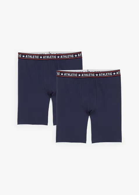 L&aring;nga boxershorts med bomull (2-pack), bonprix