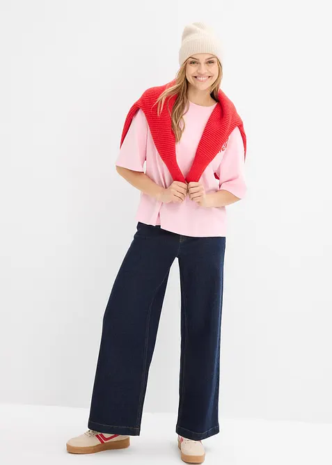 Topp i fyrkantig modell av tjockt bomullsmaterial, bonprix