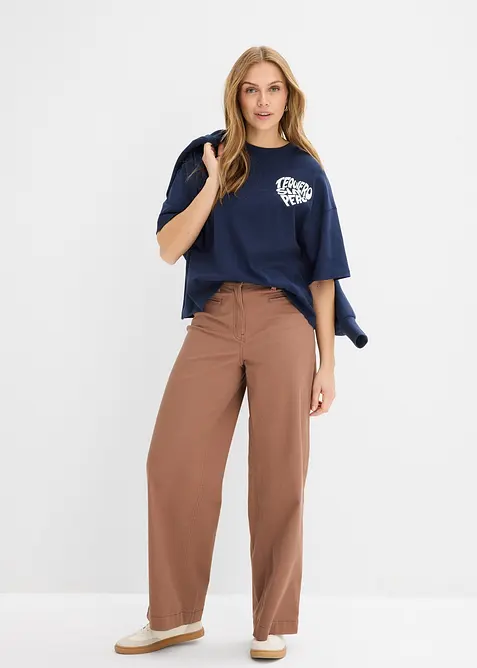 Topp i fyrkantig modell av tjockt bomullsmaterial, bonprix