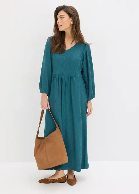 Midikl&auml;nning av jersey med struktur, bonprix