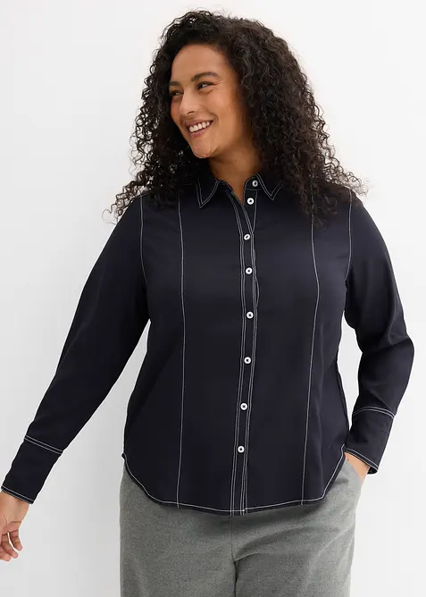 Blus av mjuk viskos, bonprix