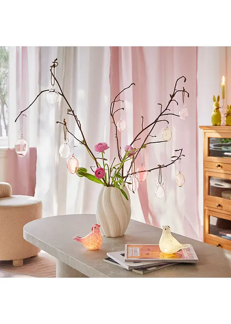 H&auml;ngande dekoration, glasharar (6-pack), bonprix