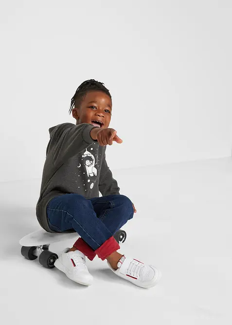 Termojeans med jerseyfoder f&ouml;r barn, bonprix