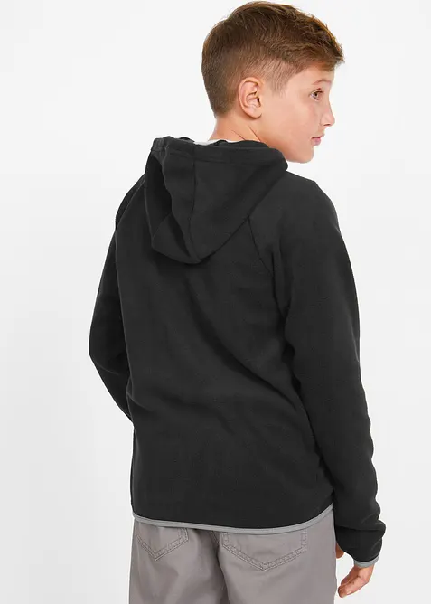 Fleecejacka med kontrasterande detaljer, bonprix
