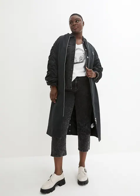 Bluskappa med stickad krage, bonprix