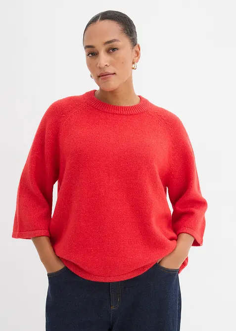 Stickad oversizetopp, bonprix