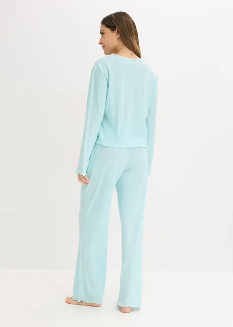 Tunn pyjamas med hj&auml;rtm&ouml;nster, bonprix