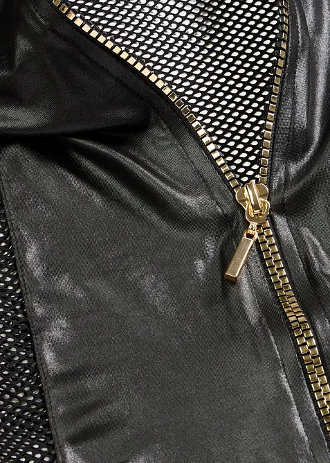 Kl&auml;nning med strumpebandsh&aring;llare och dragkedja, bonprix