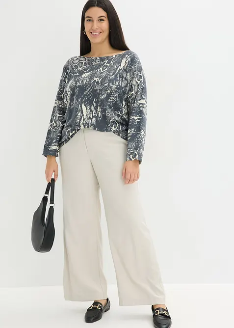 Ormskinnsm&ouml;nstrad tr&ouml;ja med fladdermus&auml;rmar, bonprix