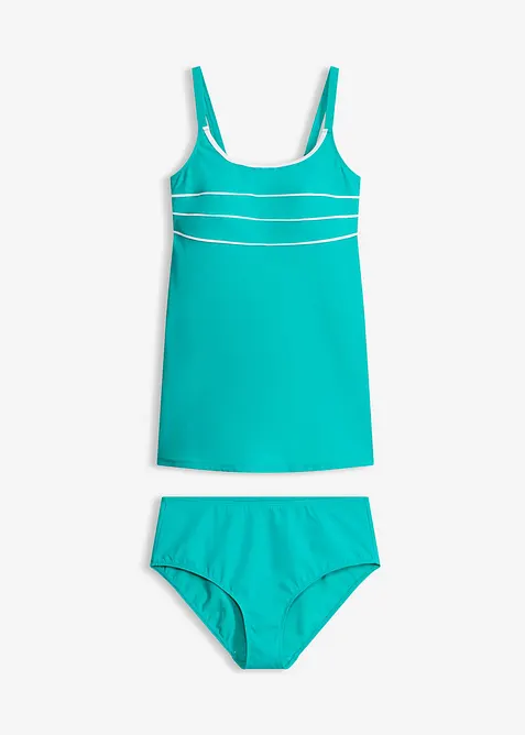 L&aring;ng tankini  med dekors&ouml;mmar (2 delar), bonprix