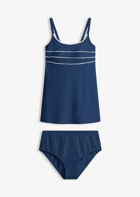 L&aring;ng tankini  med dekors&ouml;mmar (2 delar), bonprix