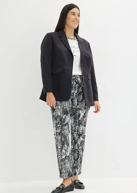 Topp av ekologisk bomull med applicerat band, bonprix