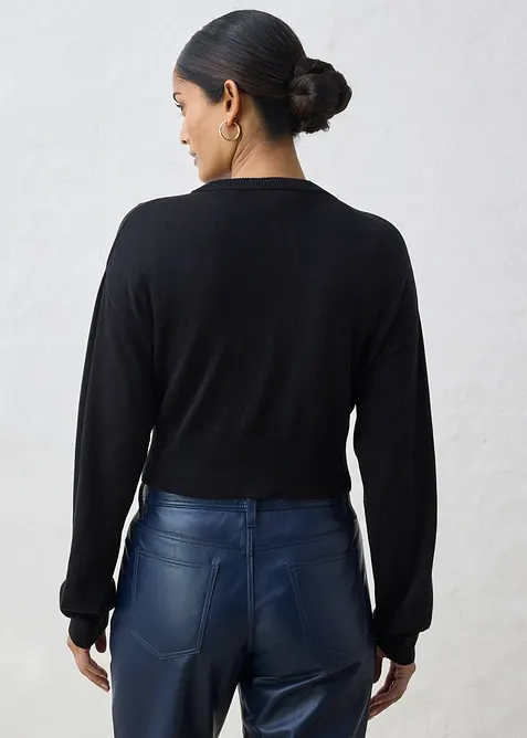 Cardigan med sidenandel, bonprix