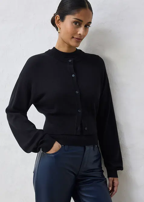 Cardigan med sidenandel, bonprix