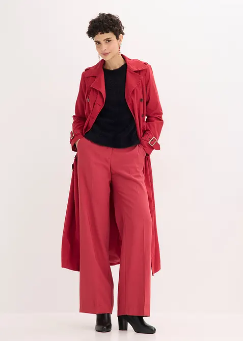 H&aring;lstickad tr&ouml;ja med fj&auml;dergarn, bonprix