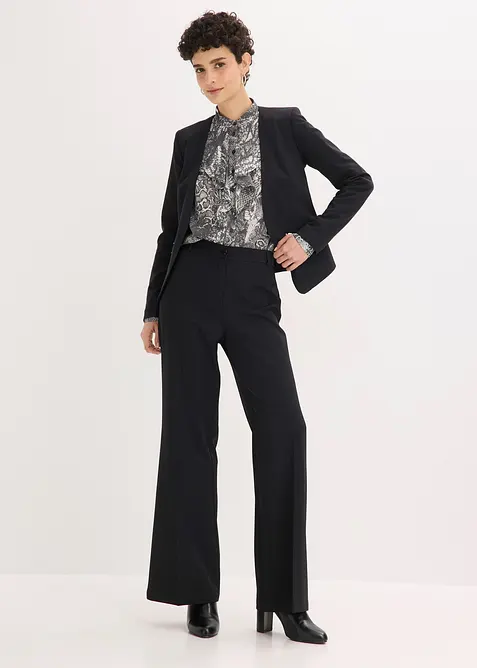 Chiffongblus med volanger, bonprix