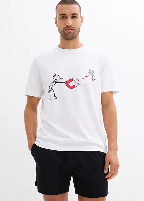 Kort pyjamas i bomull, bonprix